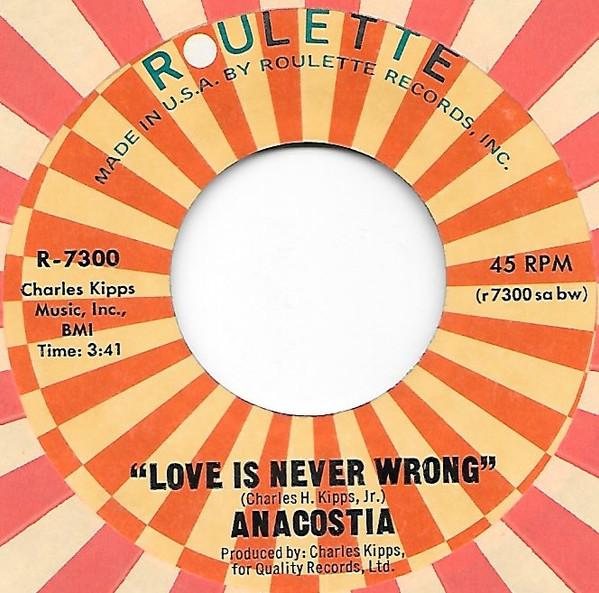 Anacostia - Love Is Never Wrong / Wild Funky Weekend