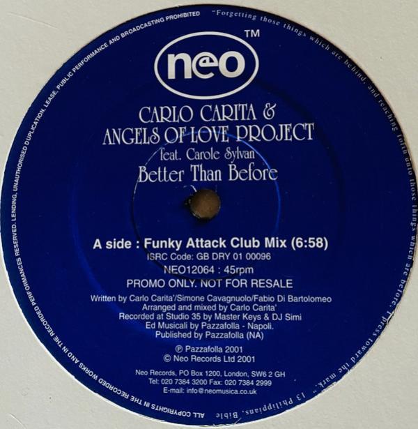 Angels Of Love, Carlo Carita - Better Than Before