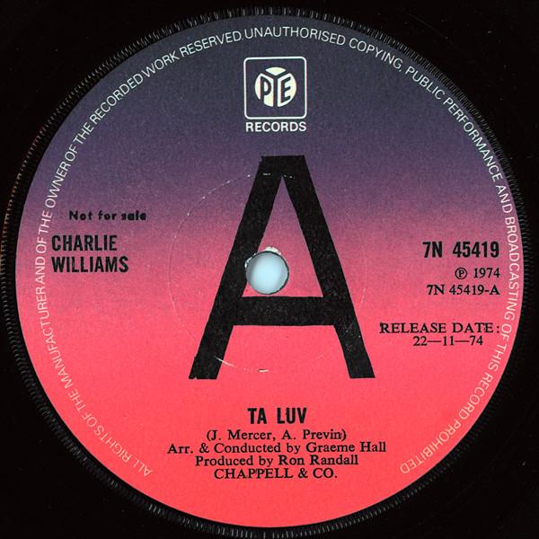 Charlie Williams  - Ta Luv