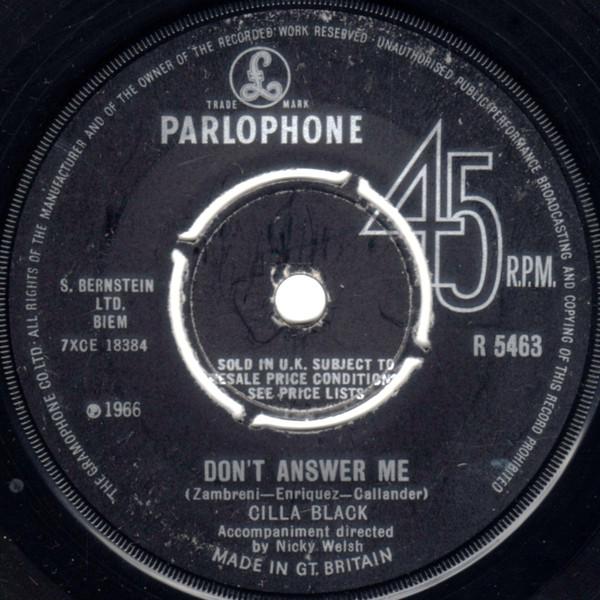 Cilla Black - Don't Answer Me