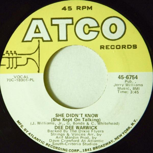 Dee Dee Warwick - She Didn't Know (She Kept On Talking) / Make Love To Me