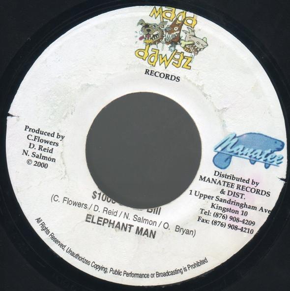 Elephant Man - $1000 Dollar Bill