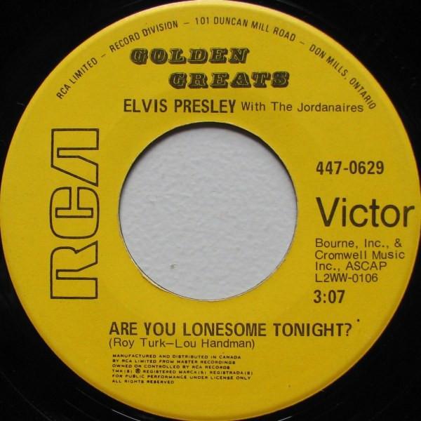 Elvis Presley, The Jordanaires - Are You Lonesome Tonight? / I Gotta Know