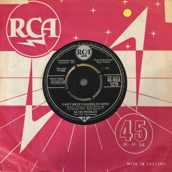 Elvis Presley, The Jordanaires - Can't Help Falling In Love / Rock-A-Hula Baby ("Twist Special")