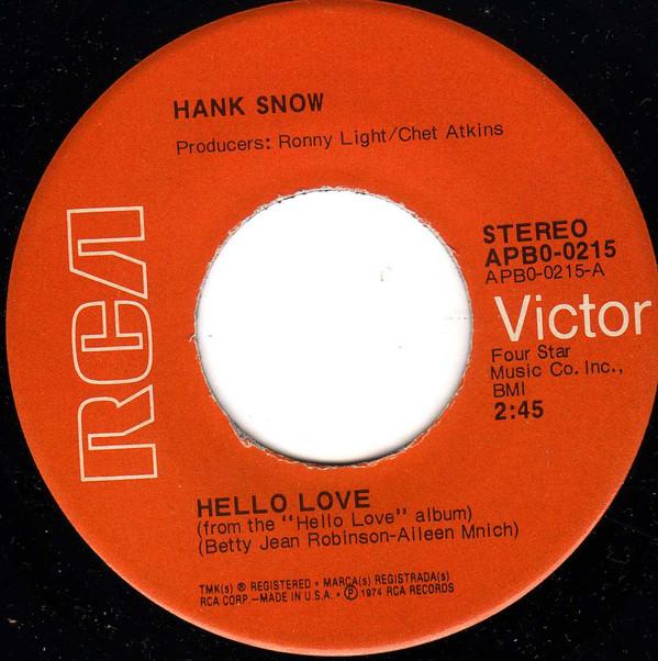 Hank Snow - Hello Love