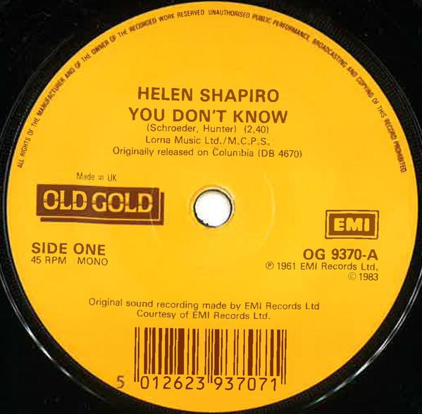 Helen Shapiro - You Don't Know
