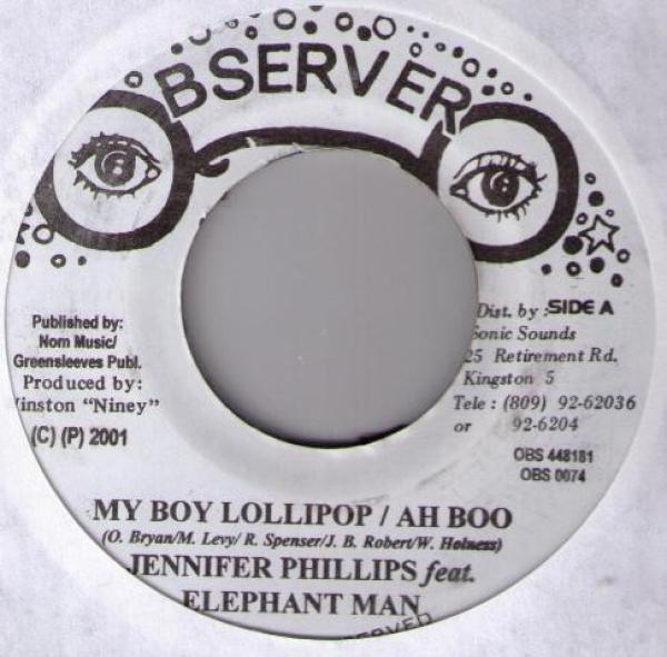 Jennifer Phillips, Elephant Man - My Boy Lollipop / Ah Boo