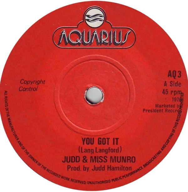 Judd Hamilton, Caroline Munro - You Got It / Where Does Love Begin