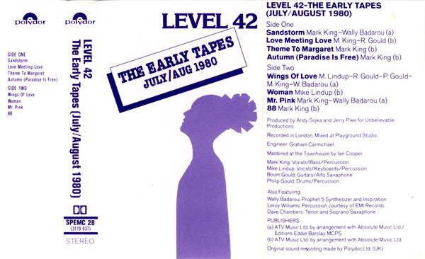 Level 42 - The Early Tapes (July/August 1980)