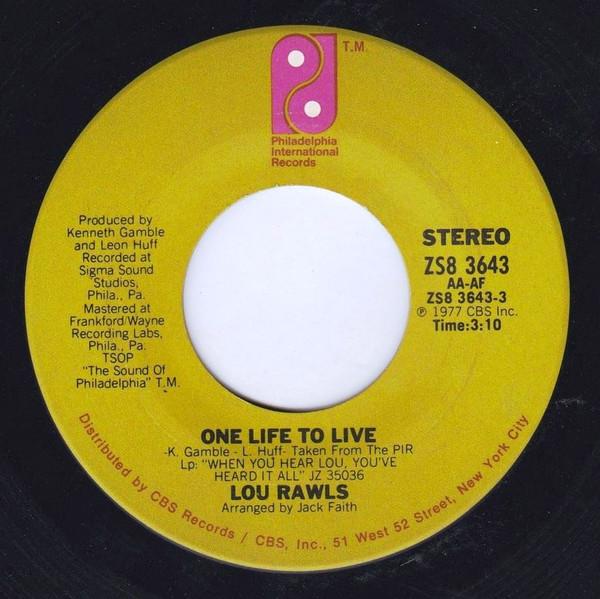 Lou Rawls - One Life To Live / If I Coulda, Woulda, Shoulda