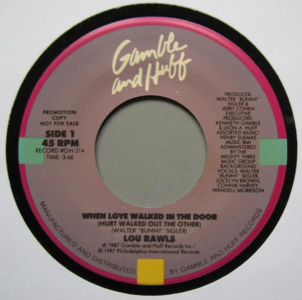 Lou Rawls - When Love Walked In The Door (Hurt Walked Out The Other) / Who Loves You Baby