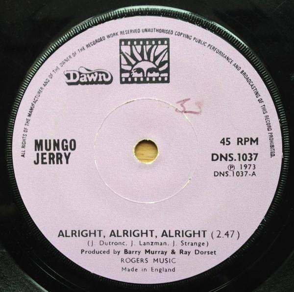 Mungo Jerry - Alright, Alright, Alright