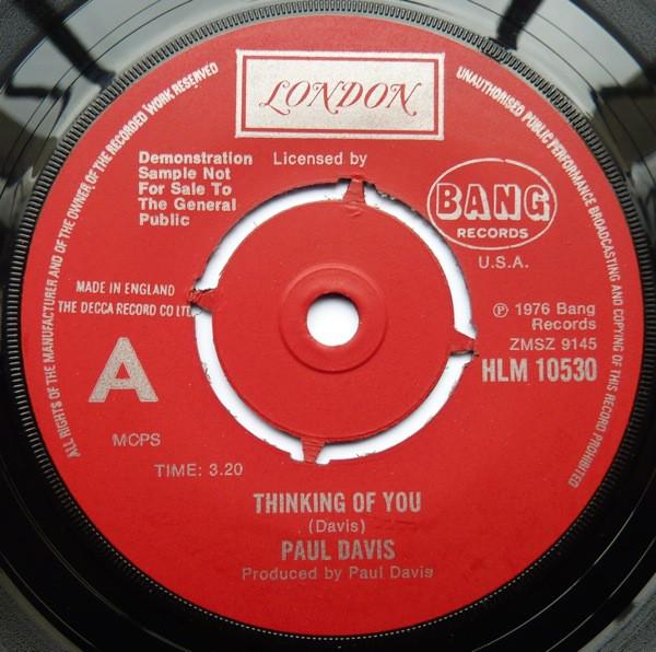 Paul Davis  - Thinking Of You / Karma Baby