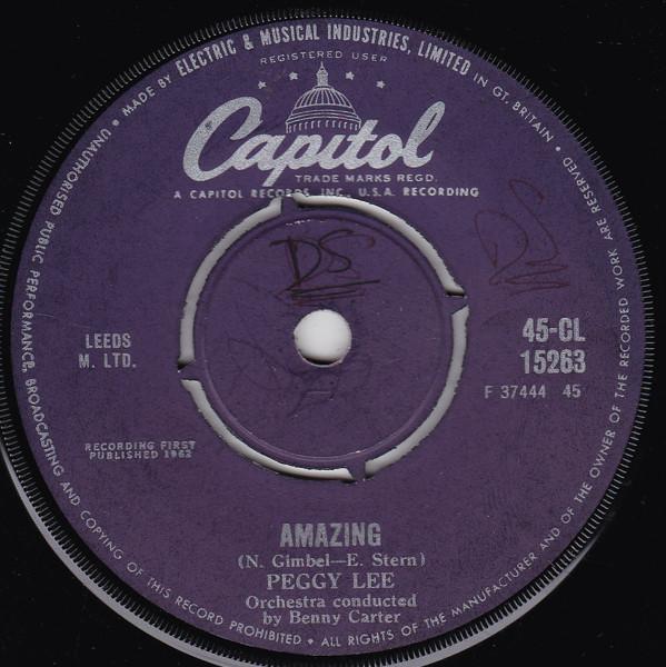 Peggy Lee - Amazing / Tell All The World About You