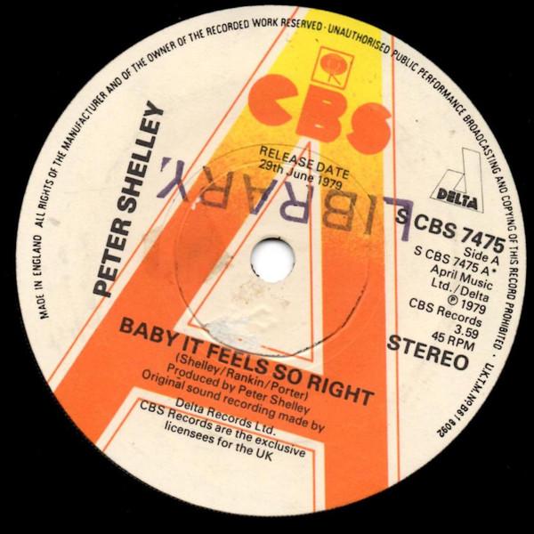 Peter Shelley - Baby It Feels So Right / Some Other Time, Some Other Place