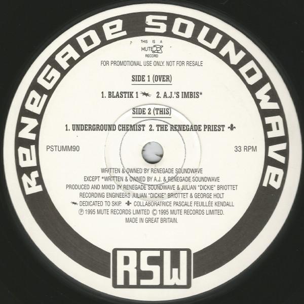 Renegade Soundwave - Blastik 1 / Underground Chemist
