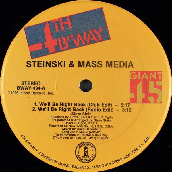 Steinski & Mass Media - We'll Be Right Back