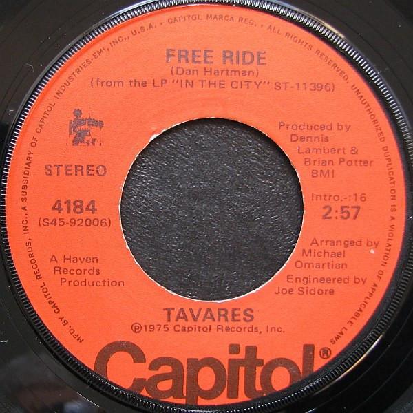 Tavares - Free Ride / In The Eyes Of Love