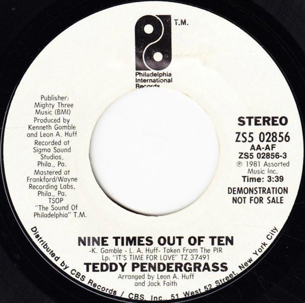 Teddy Pendergrass - Nine Times Out Of Ten