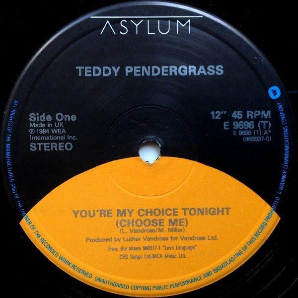 Teddy Pendergrass - You're My Choice Tonight (Choose Me)