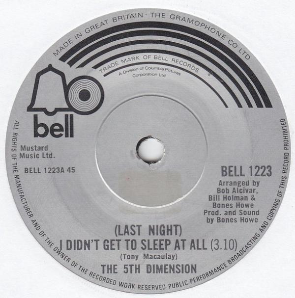 The Fifth Dimension - (Last Night) I Didn't Get To Sleep At All