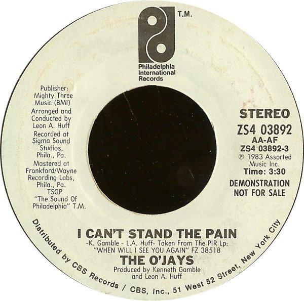 The O'Jays - I Can't Stand The Pain